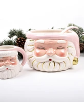 8 Oak Lane Santa Ceramic Punch Bowl