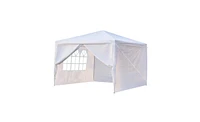 Slickblue 3x3m Portable Waterproof Tent with Spiral Tubes - Four-Sided Home Use Shelter for Outdoors