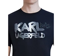 Karl Lagerfeld Paris Men's Cotton Shiny-Logo T-Shirt