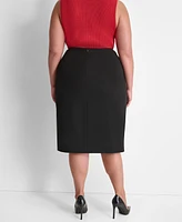 Dkny Plus Ruched Pencil Skirt