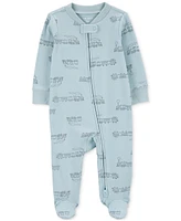 Carter's Baby Boys and Girl 2-Way-Zip Cotton Sleep & Play Footed Pajamas