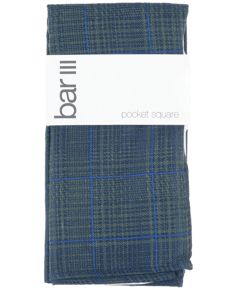 Bar Iii Men's Central Grid Pocket Square, Created for Macy's