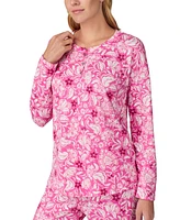 Ellen Tracy Women's Long-Sleeve Floral Pajama Set