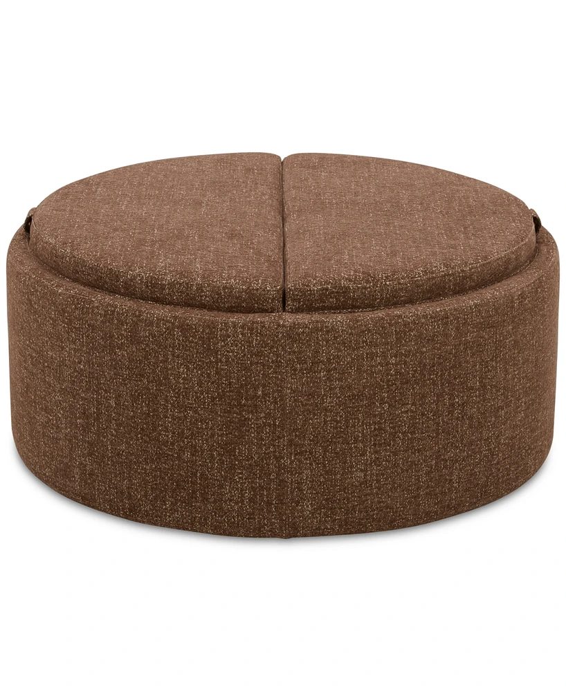 Jharli Fabric Storage Ottoman, Created for Macy's