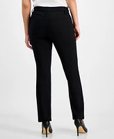 Jones New York Petite Lexington Mid-Rise Straight-Leg Pants