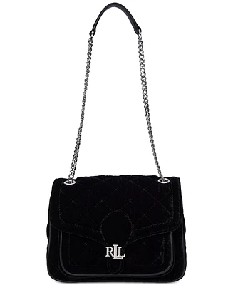 Lauren Ralph Lauren Bradley Small Velvet Convertible Bag