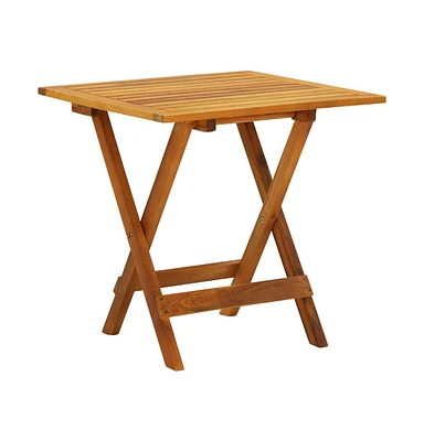 vidaXL Bistro Table 18.1"x18.1"x18.5" Solid Acacia Wood