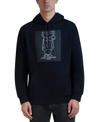 Karl Lagerfeld Paris Men's Flat Head Graphic Hoodie