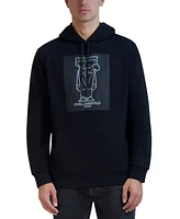 Karl Lagerfeld Paris Men's Flat Head Graphic Hoodie