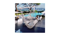 Slickblue Hanging Rope Air/Sky Chair Swing Comfortable and Stylish Swing for Indoor/Outdoor Use