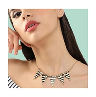 Sohi Women's Zig-Zag Collar Necklace