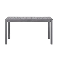 vidaXL Patio Table Gray Wash 55.1"x31.5"x29.1" Solid Acacia Wood