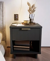 Manhattan Comfort 2-Piece Granville Solid Pine Wood -Drawer Nightstand Set