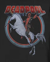 Fifth Sun Mens Deadpool On Unicorn Crew Fleece Pullover