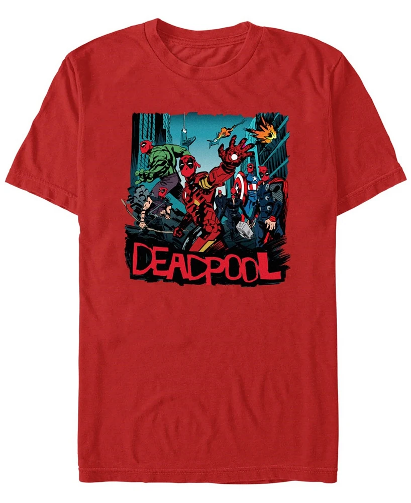 Fifth Sun Men's Deadpoop Like Avengers Short Sleeve T-Shirt