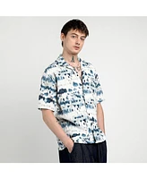 Campus Sutra Men's Geometric Block Oversized Shirt