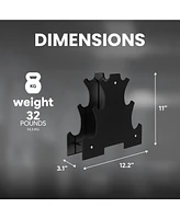 BalanceFrom Fitness 32 Pound Neoprene Coated Dumbbell Set with Stand, Black