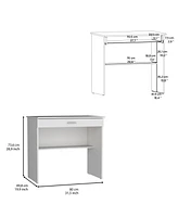 Depot E-Shop Storage Storage Desk, Spacious Stylish with Drawer and Shelf