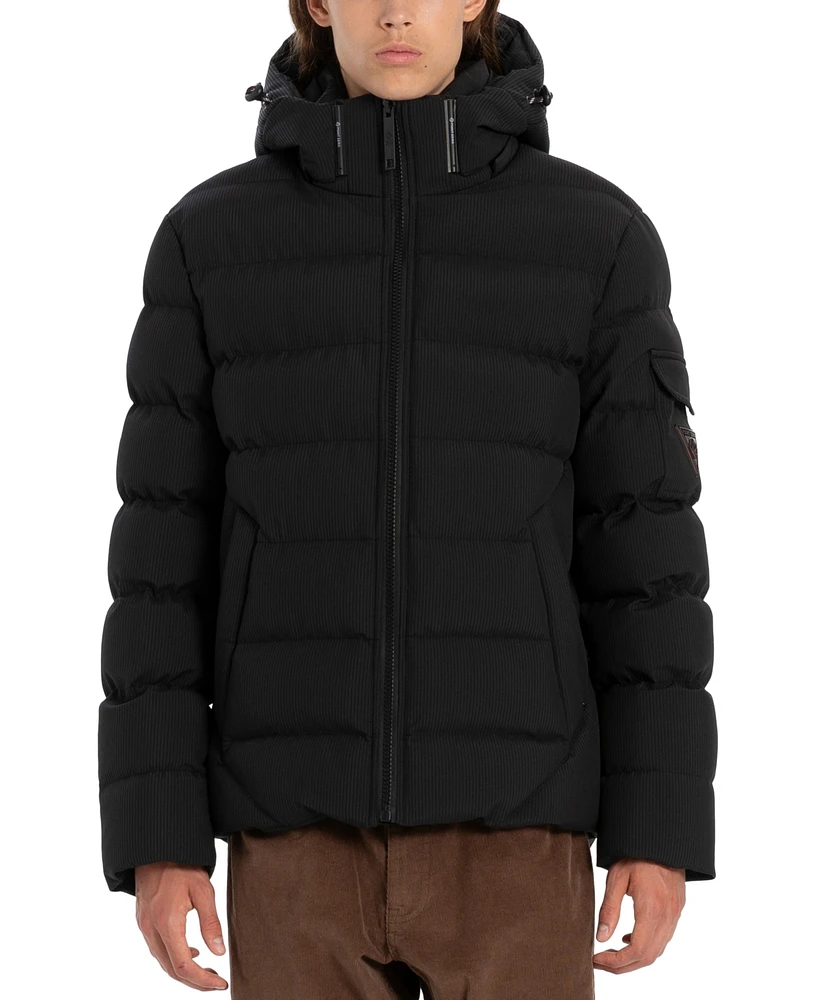 Point Zero Men's Raised Plisse Puffer Jacket