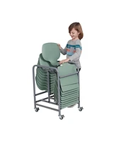 ECR4Kids The Surf Storage Rack, Stores 10 Portable Lap Desks, Silver