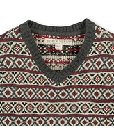 Hope & Henry Boys Organic V-Neck Intarsia Sweater Vest