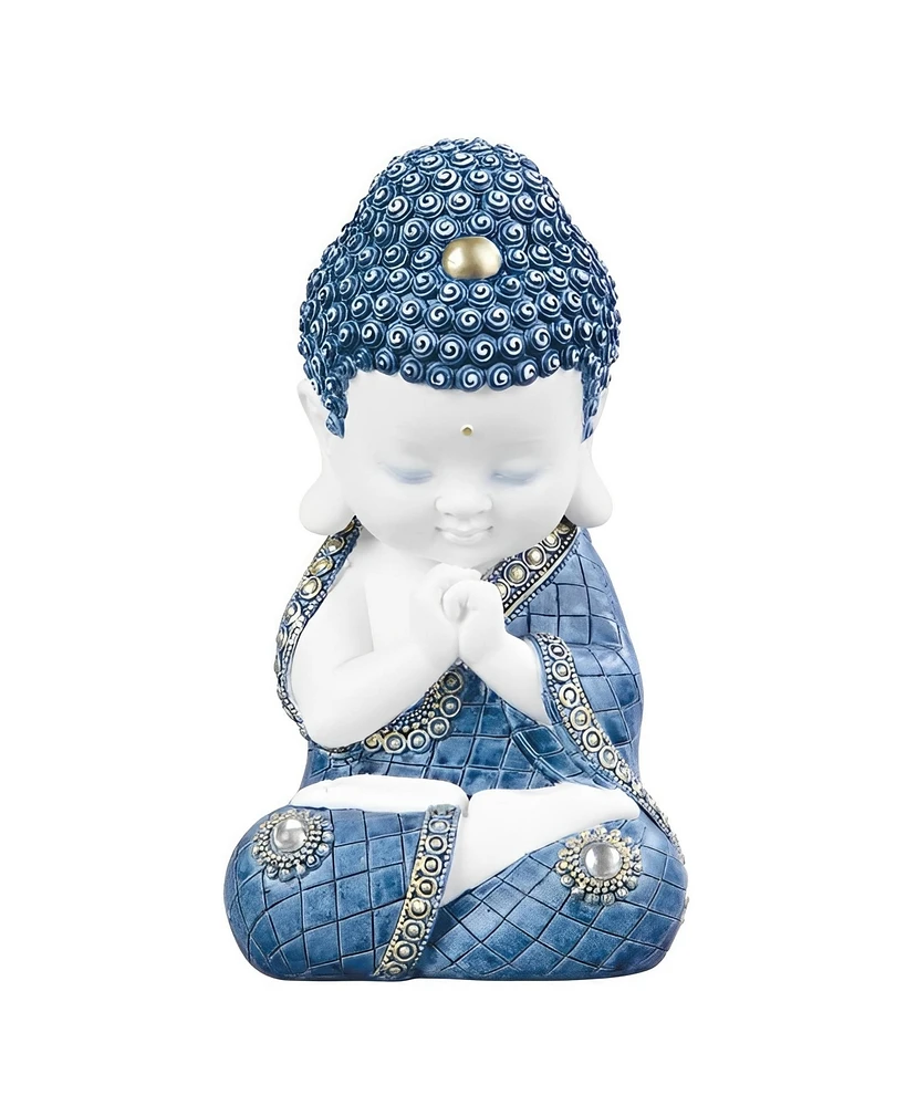 Fc Design 7.75"H Buddha Praying and Meditating Figurine Decoration Home Decor Perfect Gift for House Warming, Holidays and Birthdays