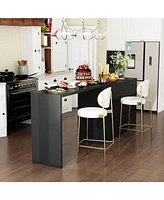 Homsee 6-Drawer L-Shaped Chest of Drawers with Rotatable Desktop