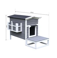 Slickblue Wooden Cat House - Stylish and Durable Retreat for Your Feline Friend