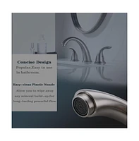 Slickblue Brushed Nickel Widespread Bathroom Faucet Sleek and Modern Fixture