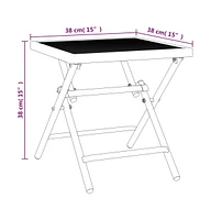 vidaXL Folding Patio Table Anthracite 15"x15"x15" Steel Mesh