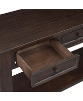 Slickblue Console Table/Sofa Table with Storage Drawers and Bottom Shelf for Entryway Hallway