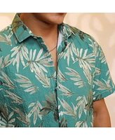 Men's Sea Green Breezy Foliage Shirt
