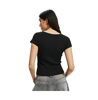 Cotton On Women's Rosa Lace Trim Tee