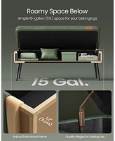 Songmics Home Storage Ottoman Bench with Steel Legs