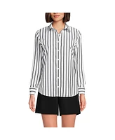 Lands' End Petite No Iron Button Front Shirt