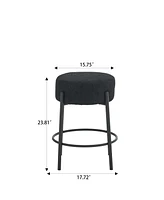 Slickblue Set of 2 Round 24" Tall Bar Stools for Kitchen Counter or Home