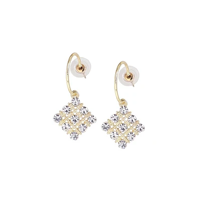 Sohi Women's Checkered Drop Earrings