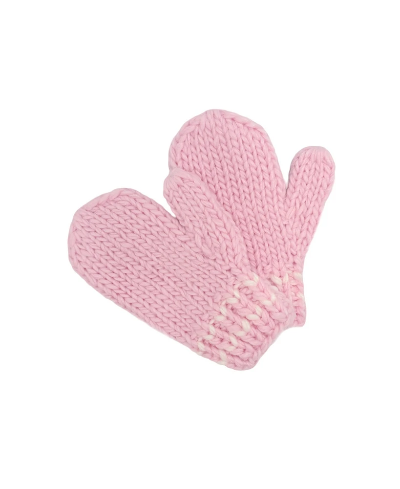 Bits & Bows Girls Pink Mittens