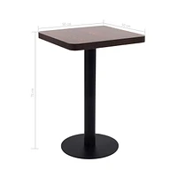 vidaXL Bistro Table Dark Brown 19.7"x19.7" Mdf