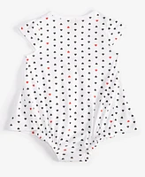 First Impressions Baby Girls Tonal Hearts Skirted Sunsuit, Created for Macy's