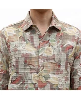 Campus Sutra Men's Multicolour Artistic Botanical Shirt