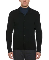 Perry Ellis Men's Ribbed Long Sleeve Cardigan Sweater Jacket