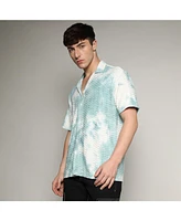 Campus Sutra Men's Multicolour Tie-Dye Honeycomb Shirt