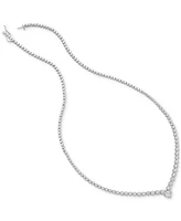 Diamond Princess & Round 18" Collar Necklace (3 1/2 ct. t.w.) in 14K White Gold