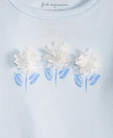 First Impressions Baby Girls Long-Sleeve 3D-Flowers Graphic T-Shirt, Exclusively at Macy's