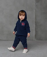 Levi's Baby Boys Zip Sherpa Pullover Hoodie and Pants, 2-Piece Set