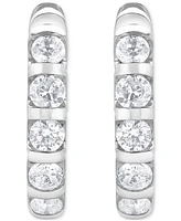 Diamond Huggie Hoop Earrings (1/2 ct. t.w.) in 10k White Gold