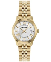 Ferragamo Women's Swiss Duo Gold Ion Plated Stainless Steel Bracelet Watch 28mm