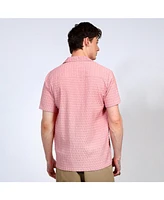 Campus Sutra Men's Blush Pink Ruched Shirt