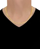 Italian Gold Figaro Link 22" Chain Necklace (6mm) in solid 14k Gold